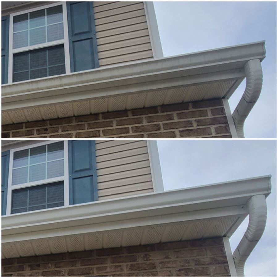 Gutter cleaning and concrete cleaning in clover sc