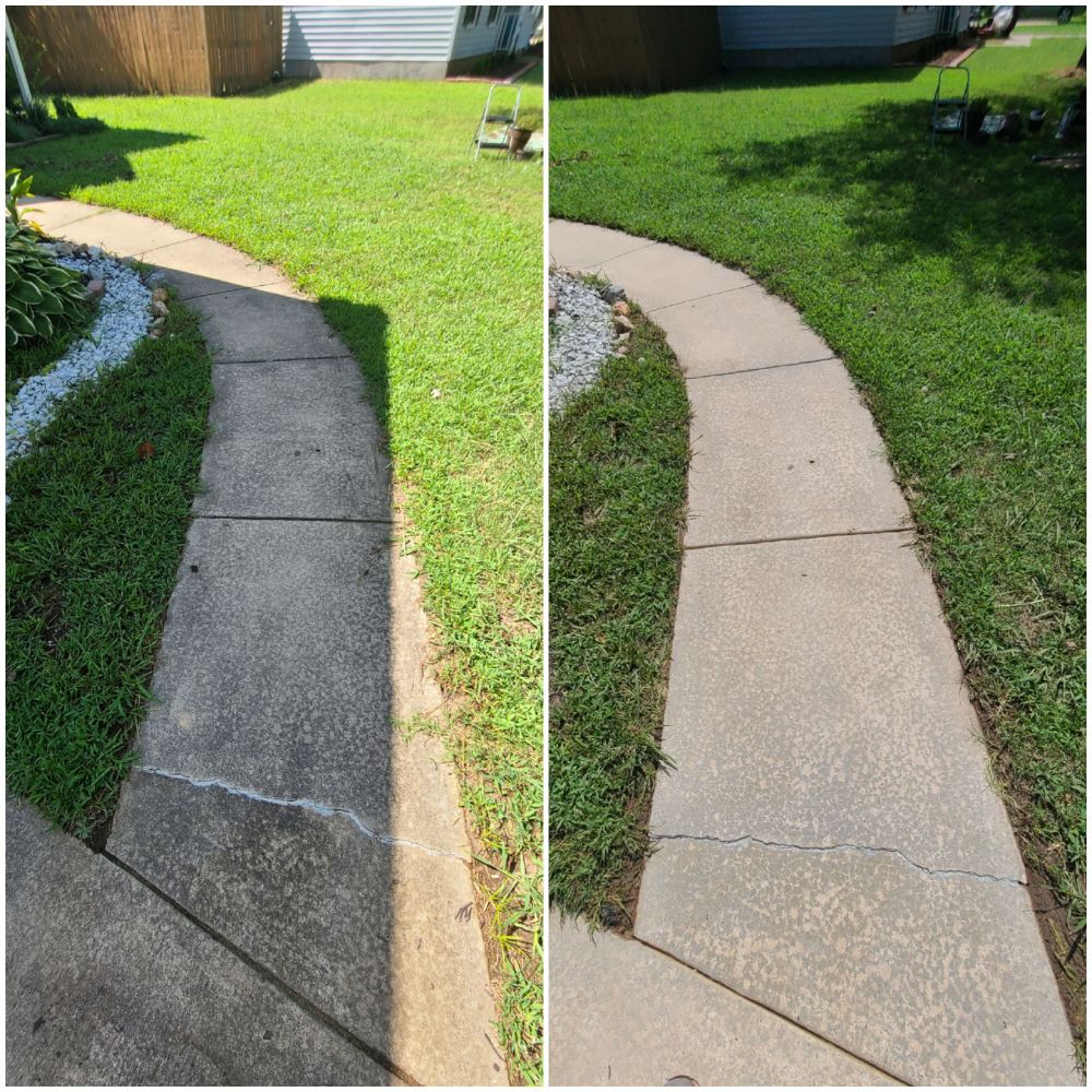 Concrete cleaning military makeover in charlotte nc